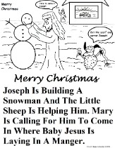 The birth of Jesus Coloring Pages